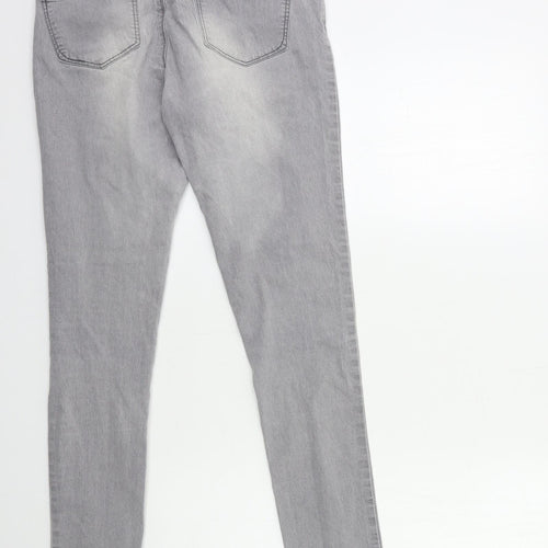 Denim & Co. Womens Grey  Denim Skinny Jeans Size 10 L31 in