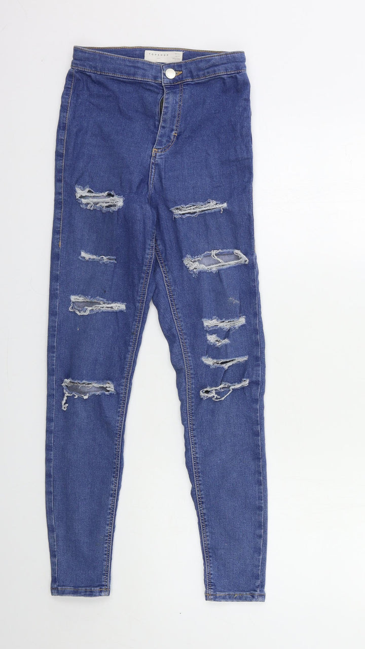 Topshop Womens Blue Denim Skinny Jeans Size 26 in L30 in