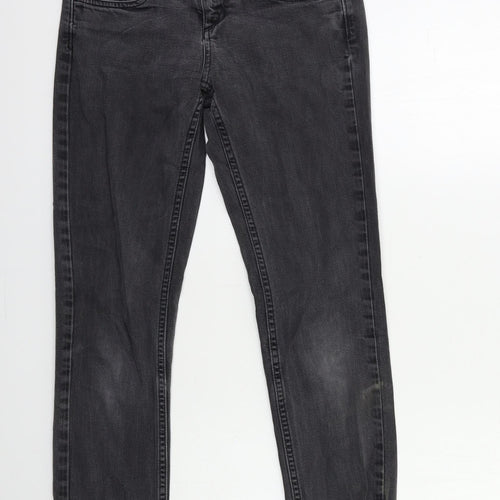 Topshop Womens Grey  Denim Skinny Jeans Size 26 in L30 in