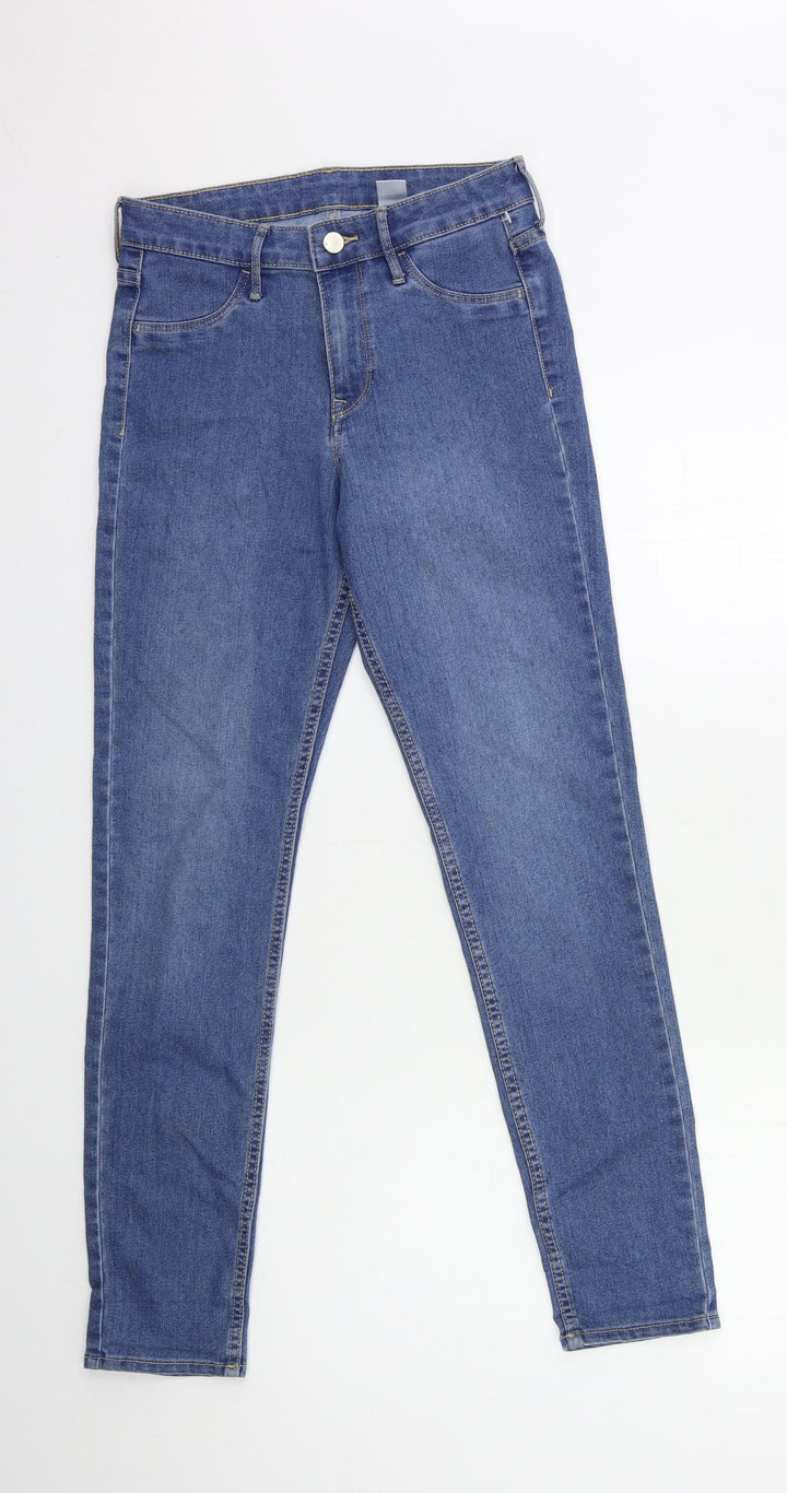 H&M Womens Blue Denim Skinny Jeans Size 27 in L29 in