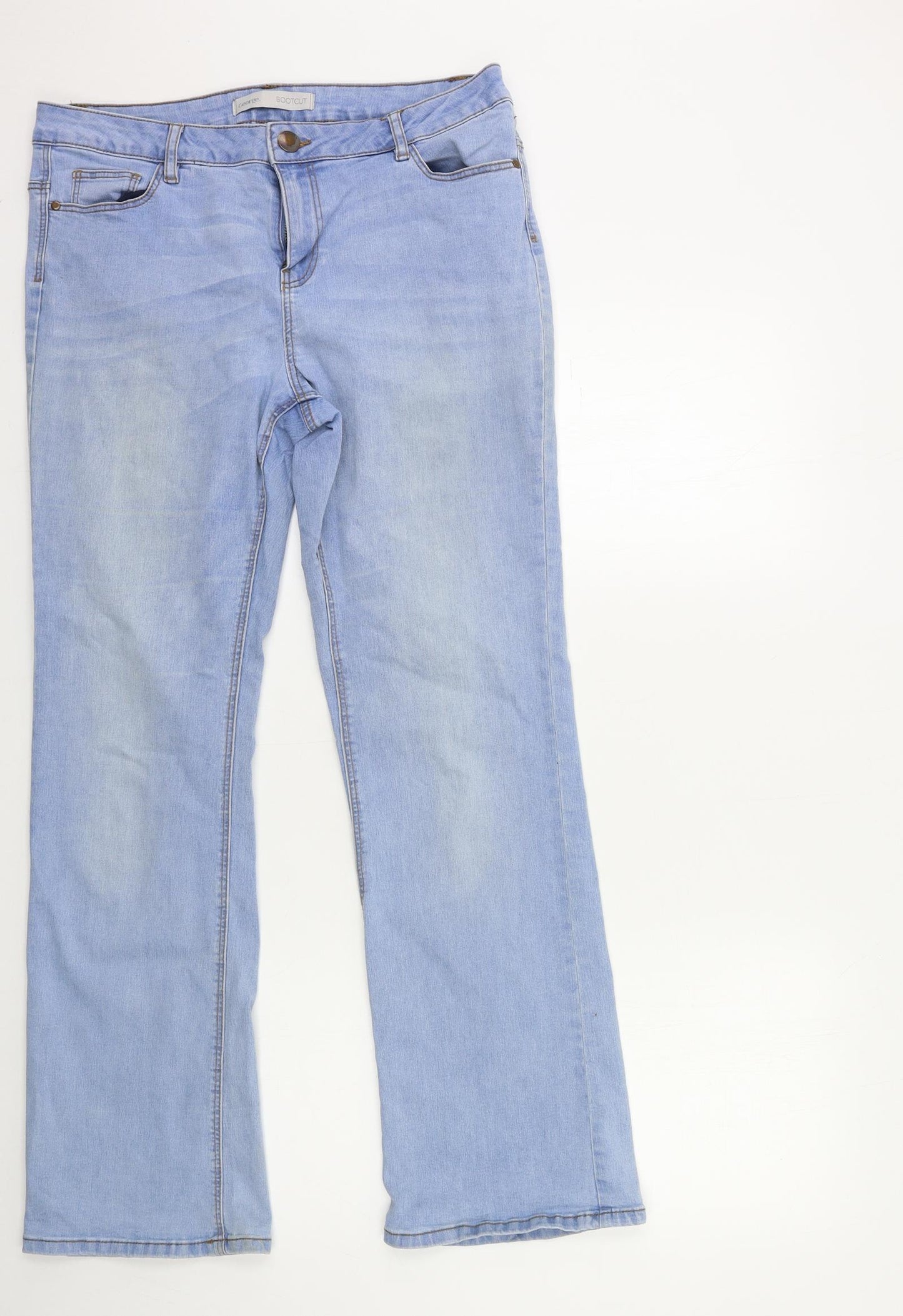 George Womens Blue  Denim Flared Jeans Size 14 L30 in