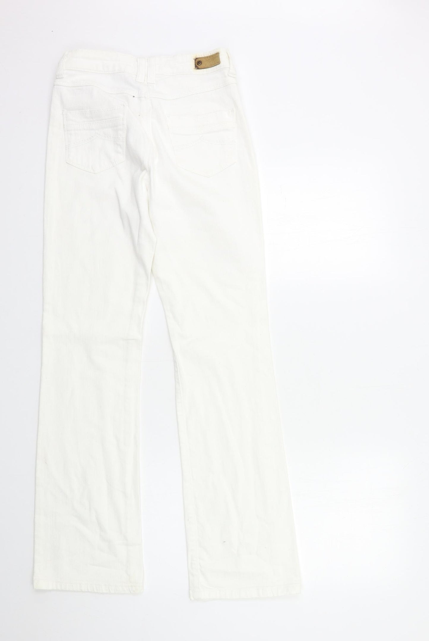 Marks and Spencer Womens White  Denim Flared Jeans Size 10 L31 in