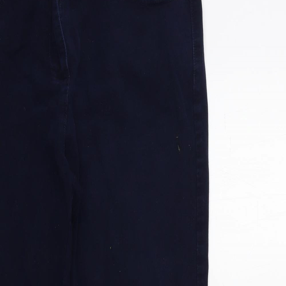 Marks and Spencer Womens Blue  Denim Straight Jeans Size 14 L27 in