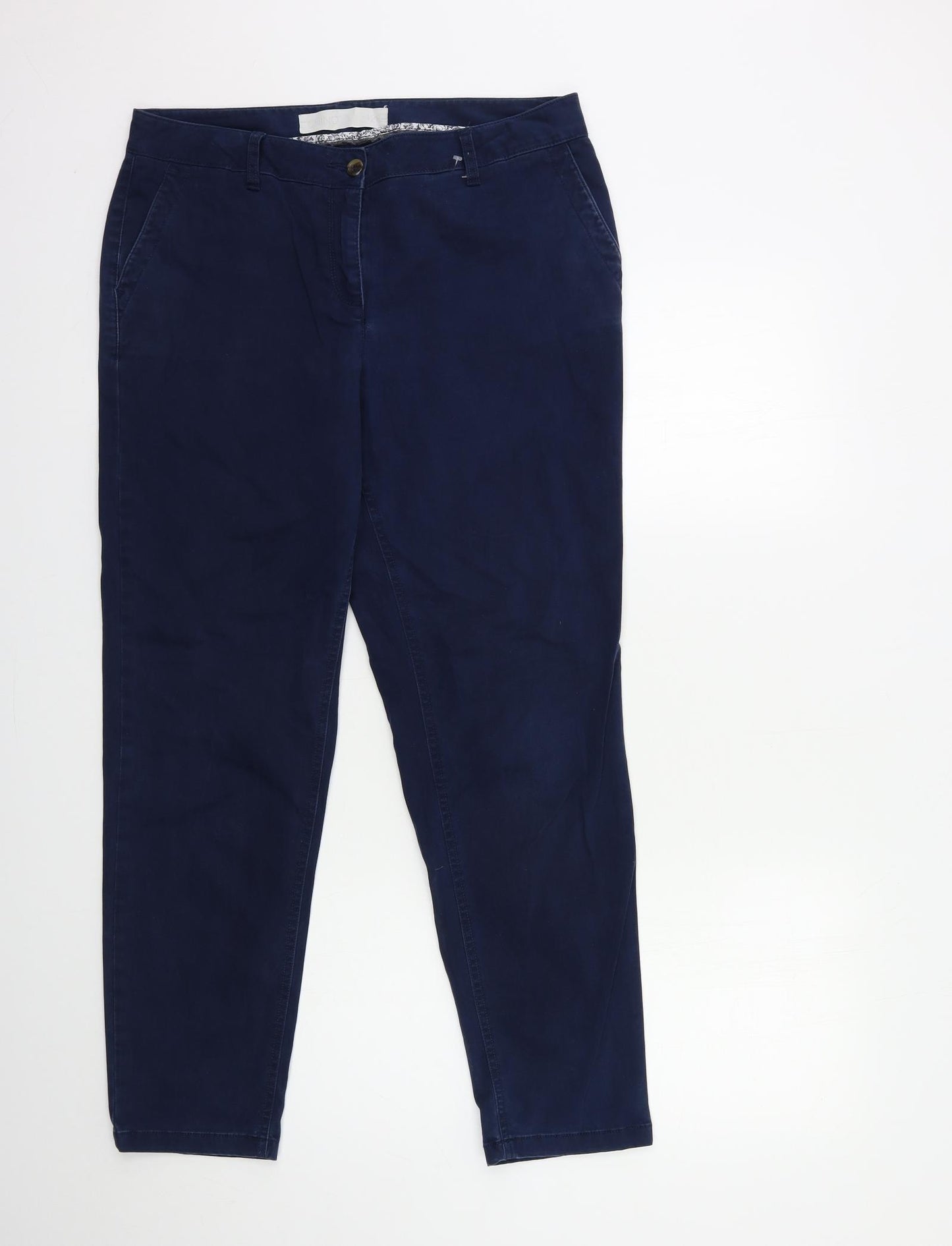 NEXT Womens Blue   Chino Trousers Size 12 L28 in