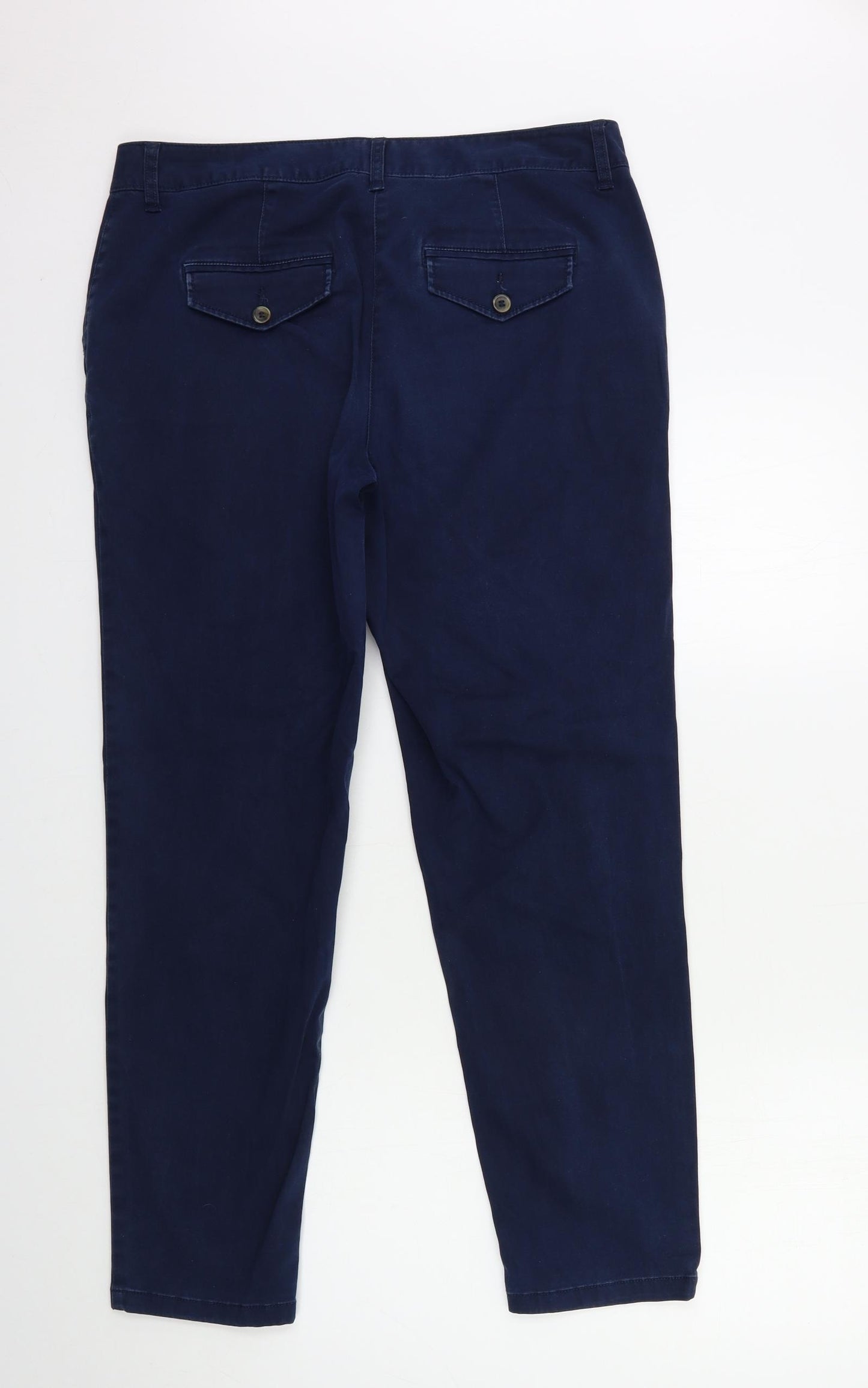 NEXT Womens Blue   Chino Trousers Size 12 L28 in