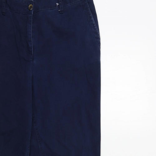NEXT Womens Blue   Chino Trousers Size 12 L28 in