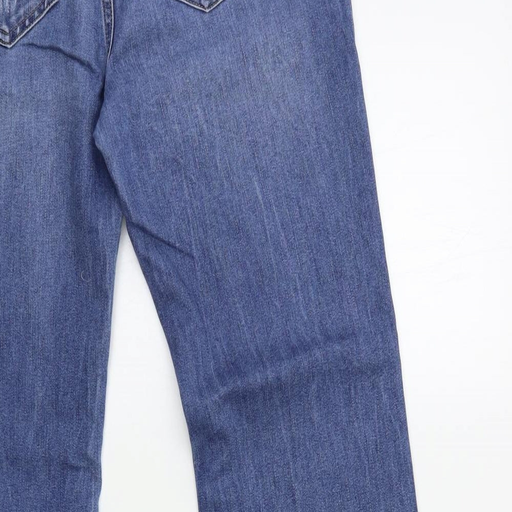 Very Womens Blue  Denim Wide-Leg Jeans Size 10 L30 in