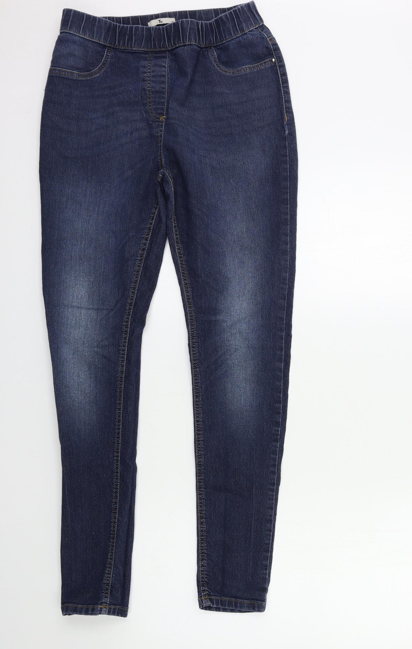 TU Womens Blue  Denim Jegging Jeans Size 12 L30 in