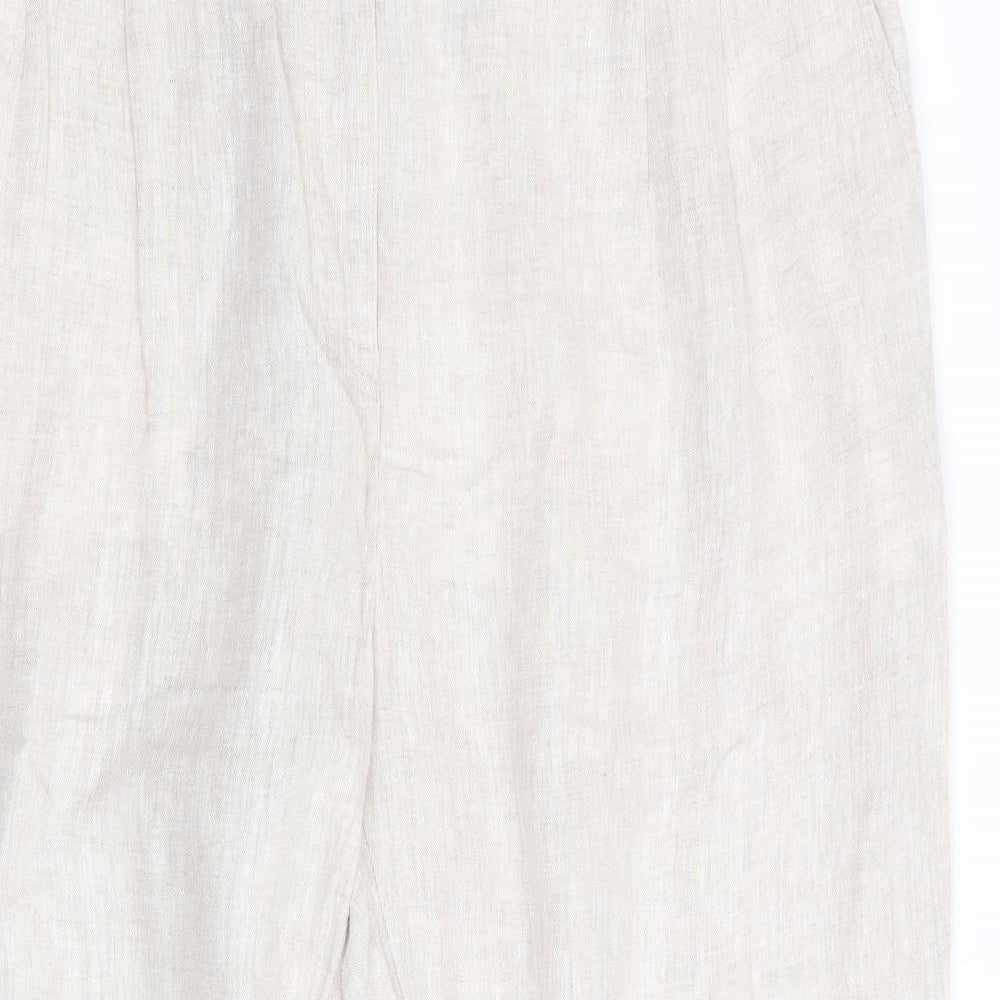 M&S Womens Beige   Trousers  Size 20 L30 in - Stretch waistband
