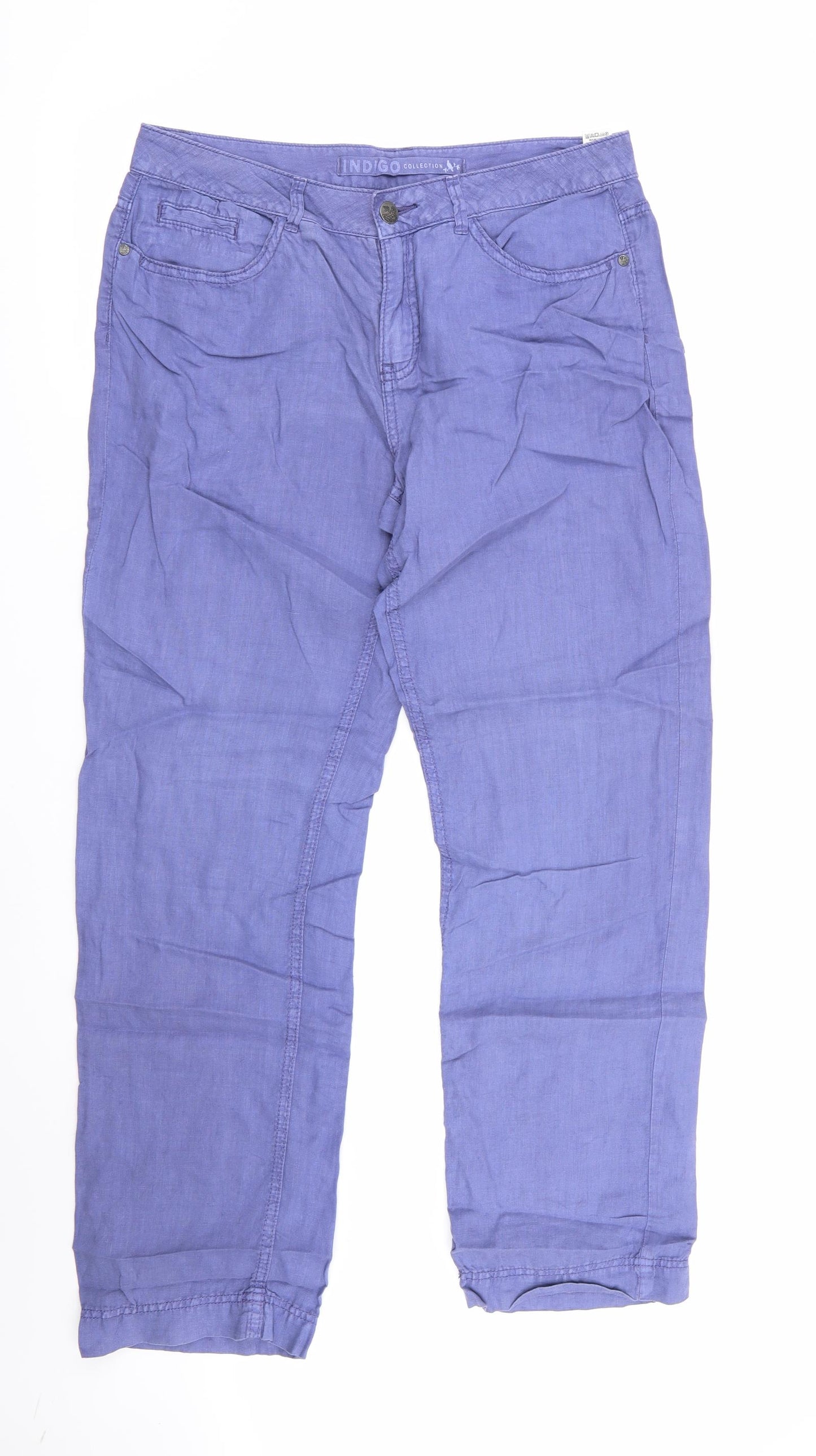 M&S Womens Purple   Trousers  Size 10 L28 in