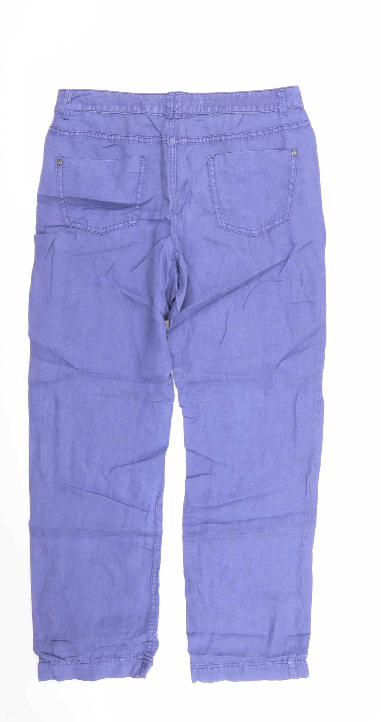 M&S Womens Purple   Trousers  Size 10 L28 in