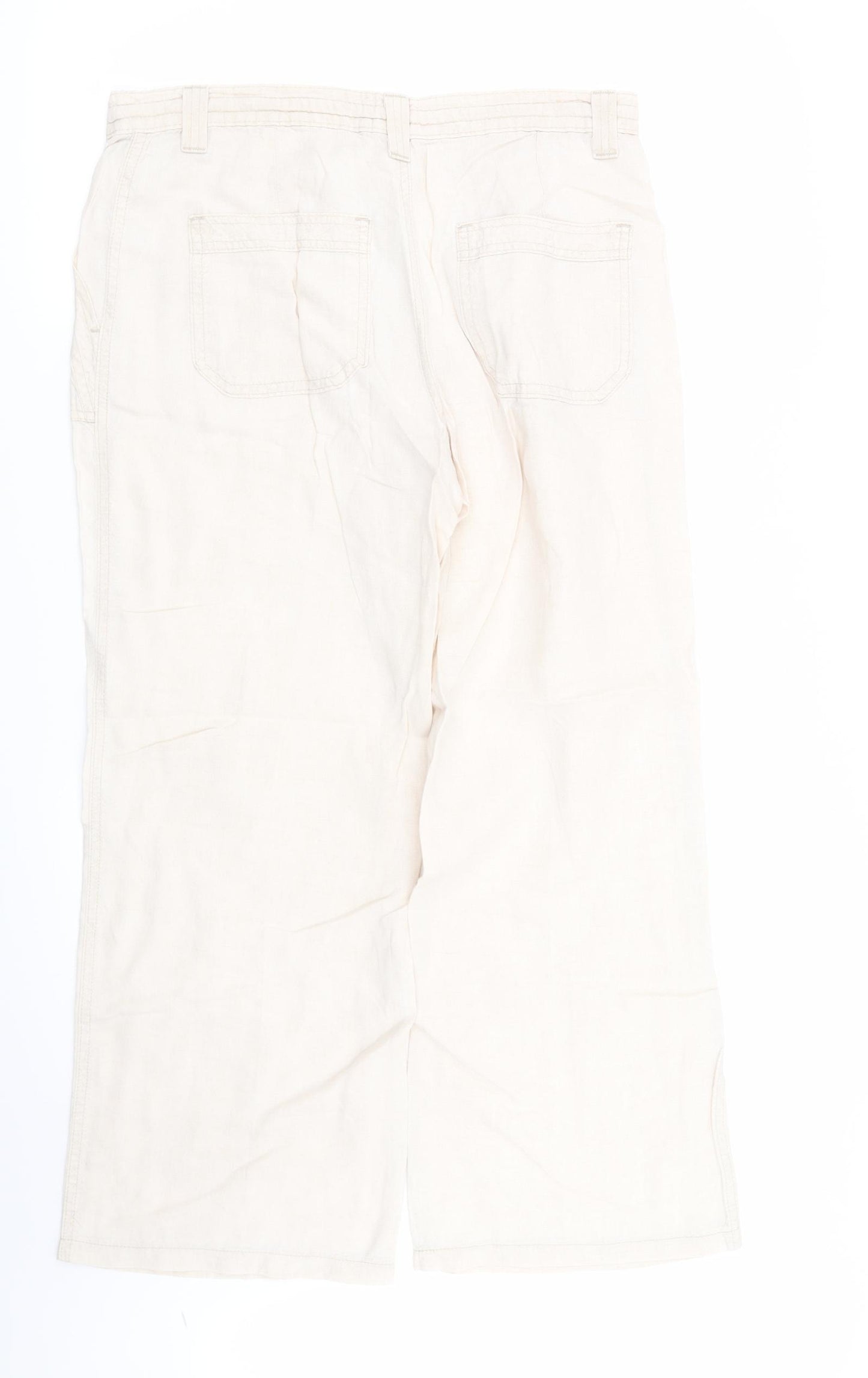 M&S Womens Beige   Trousers  Size 12 L28 in