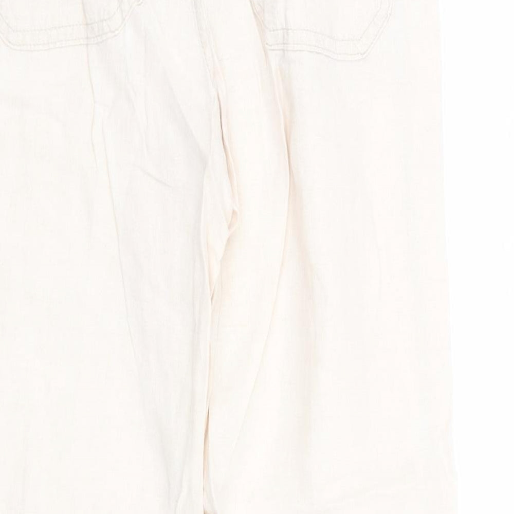 M&S Womens Beige   Trousers  Size 12 L28 in