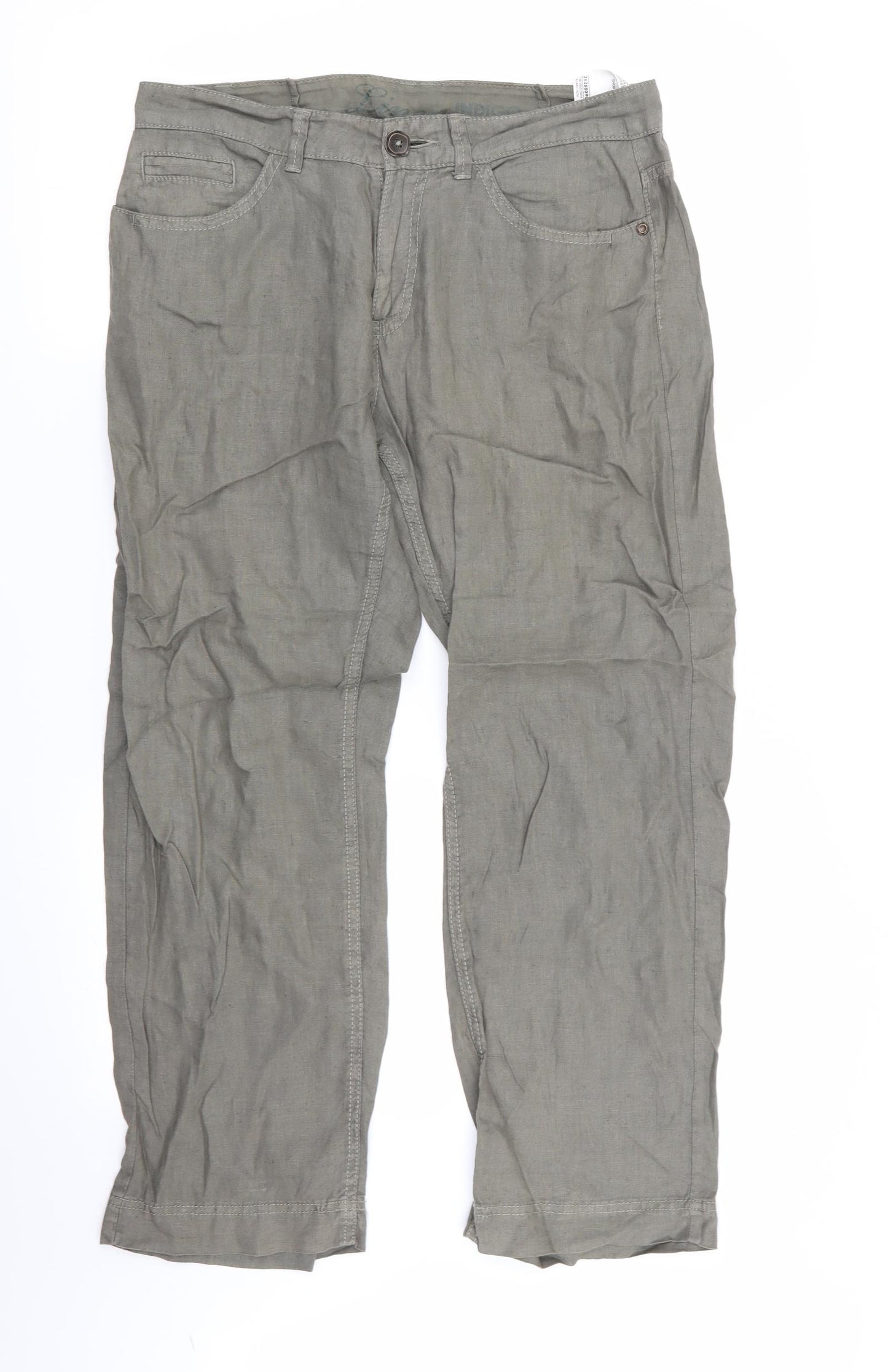 M&S Womens Green   Trousers  Size 10 L26 in