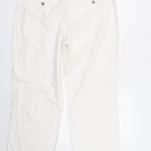 F&F Womens White   Trousers  Size 14 L31 in