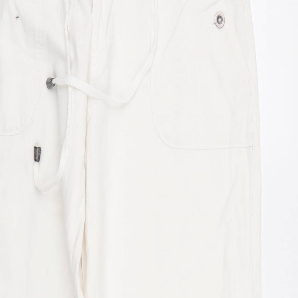 F&F Womens White   Trousers  Size 14 L31 in