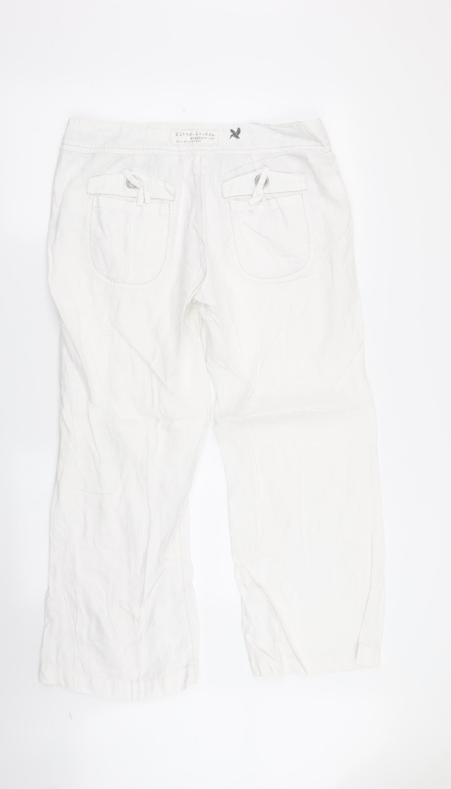 River Island Womens White   Trousers  Size 12 L25 in