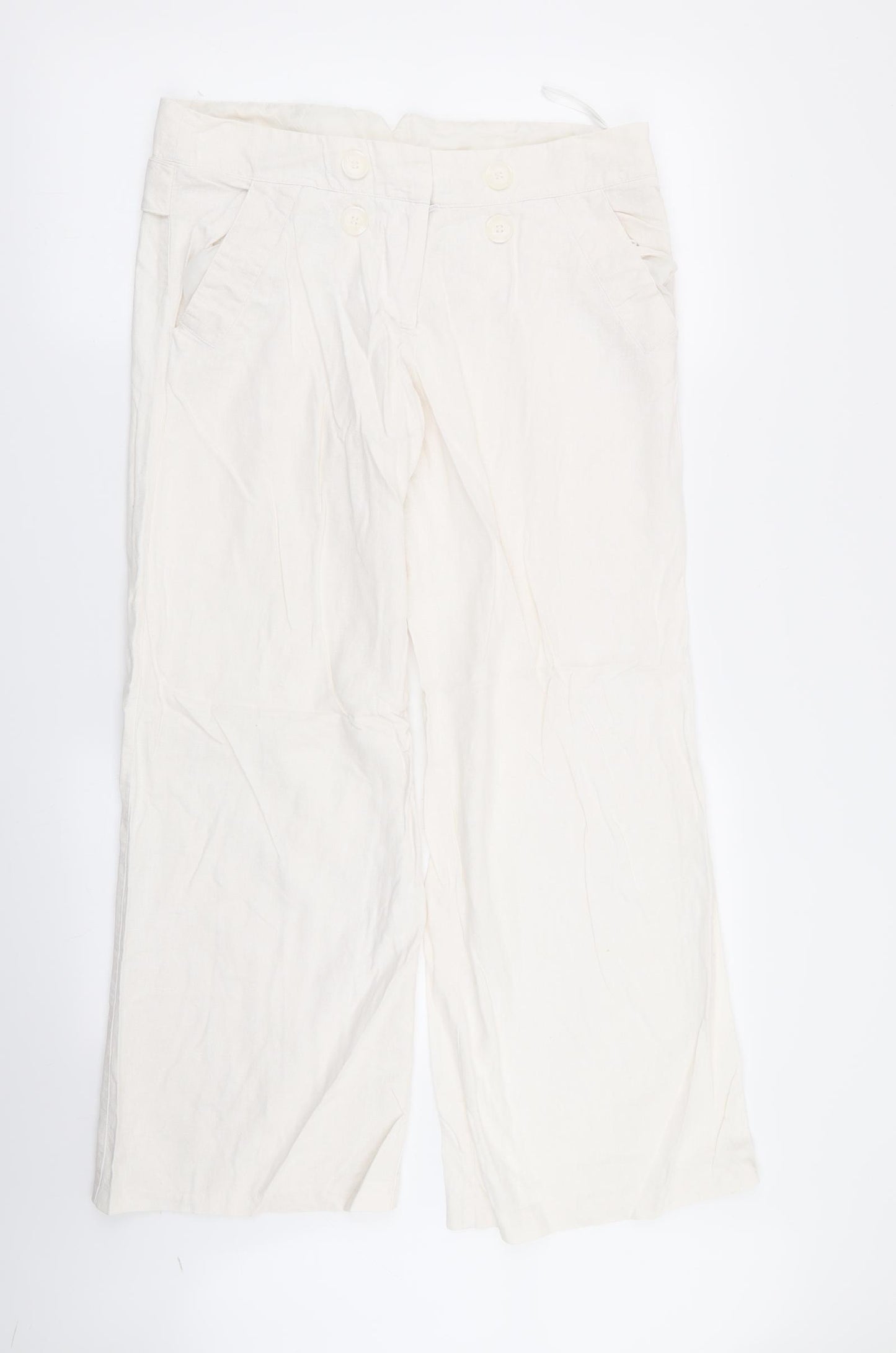 Preworn Womens White   Trousers  Size 32 in L29 in
