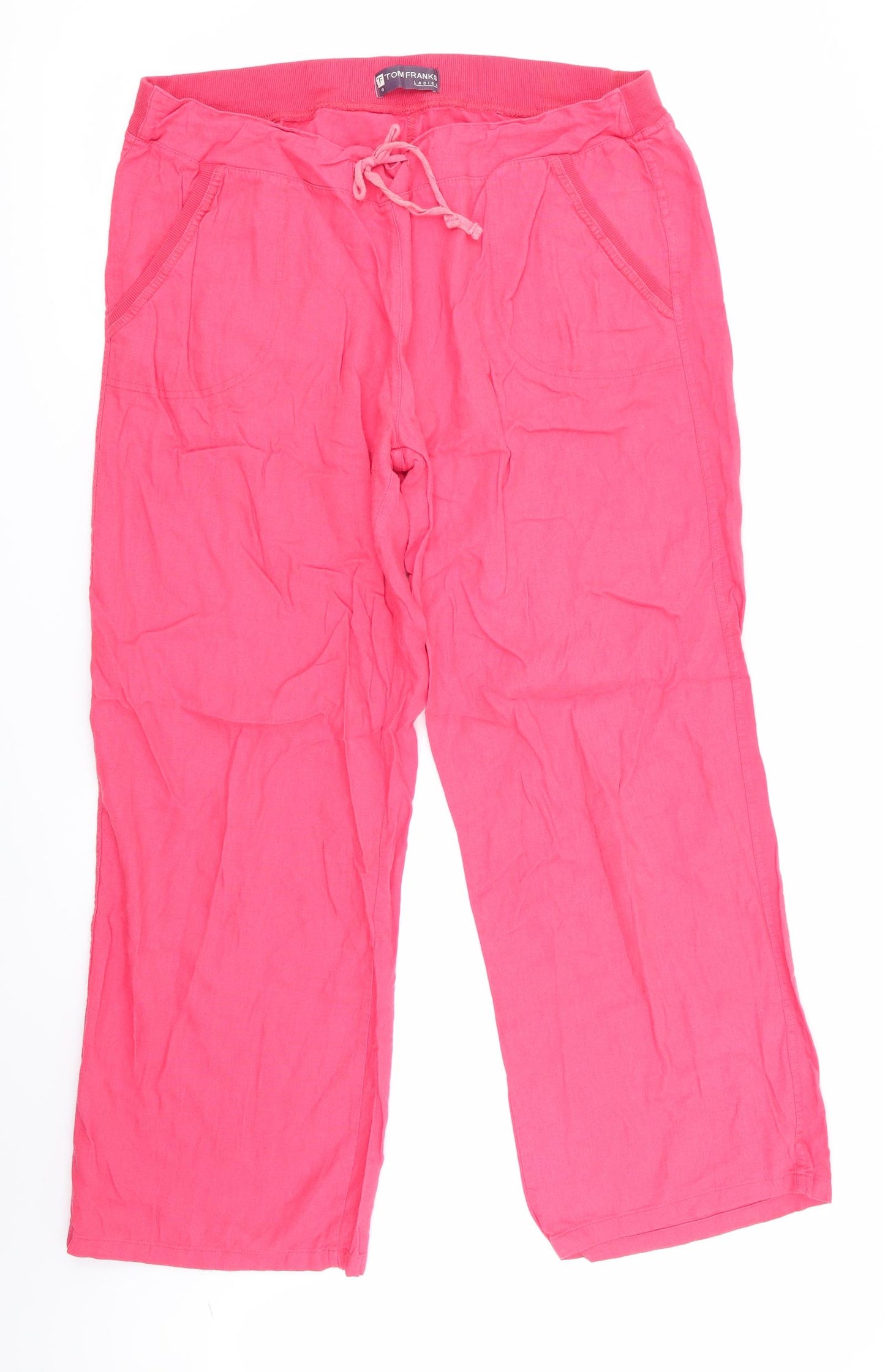 Tom Franks Womens Red   Trousers  Size 18 L28 in - Stretch waistband