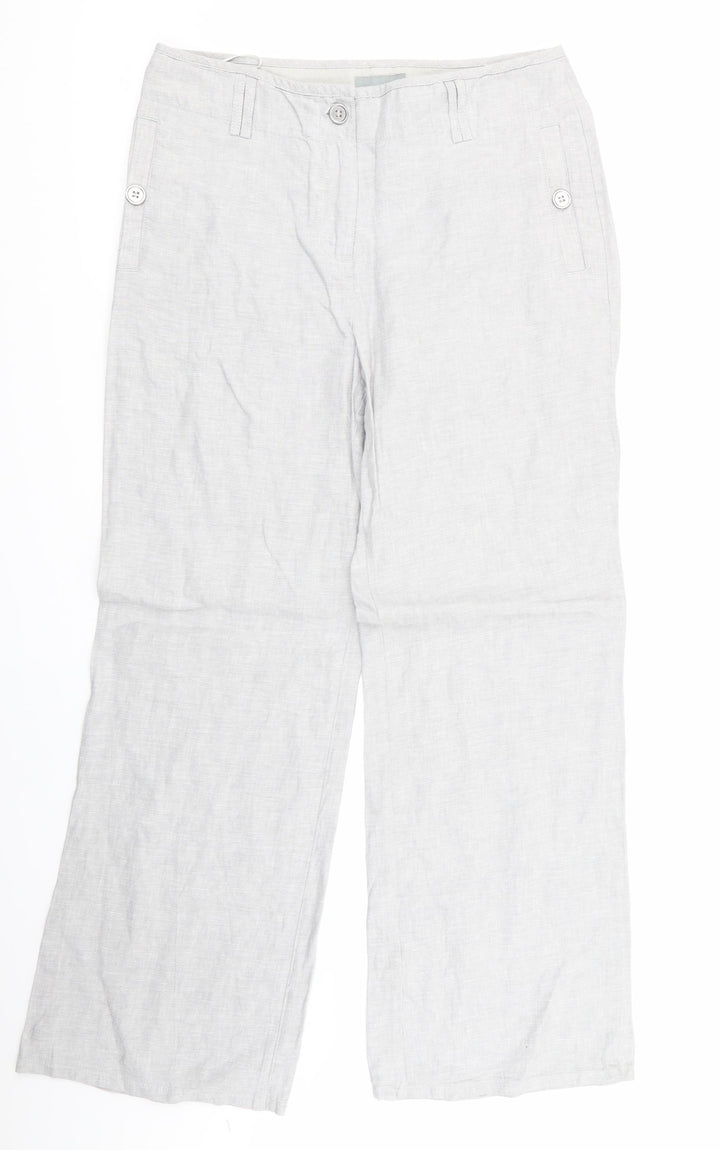 Per Una Womens Grey Trousers Size 10 L28 in