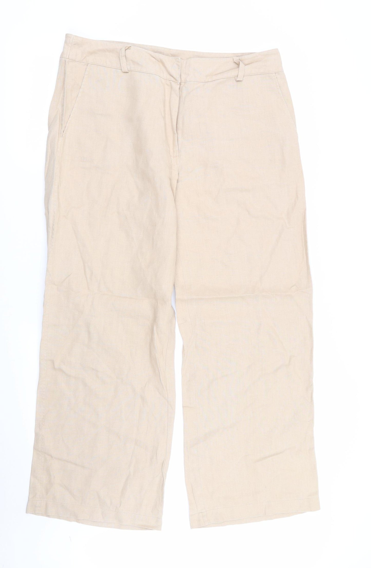 Olsen Womens Beige   Trousers  Size 16 L28 in
