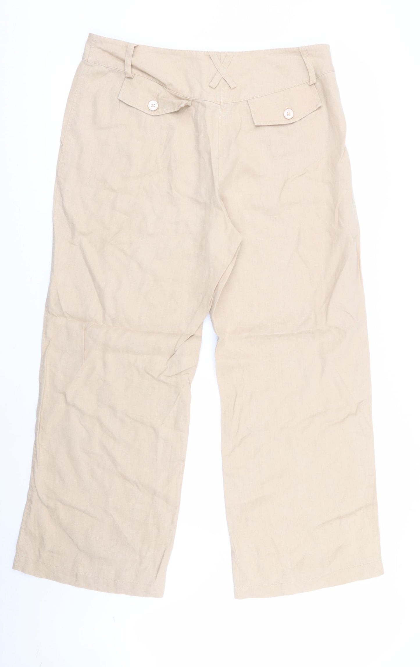 Olsen Womens Beige   Trousers  Size 16 L28 in