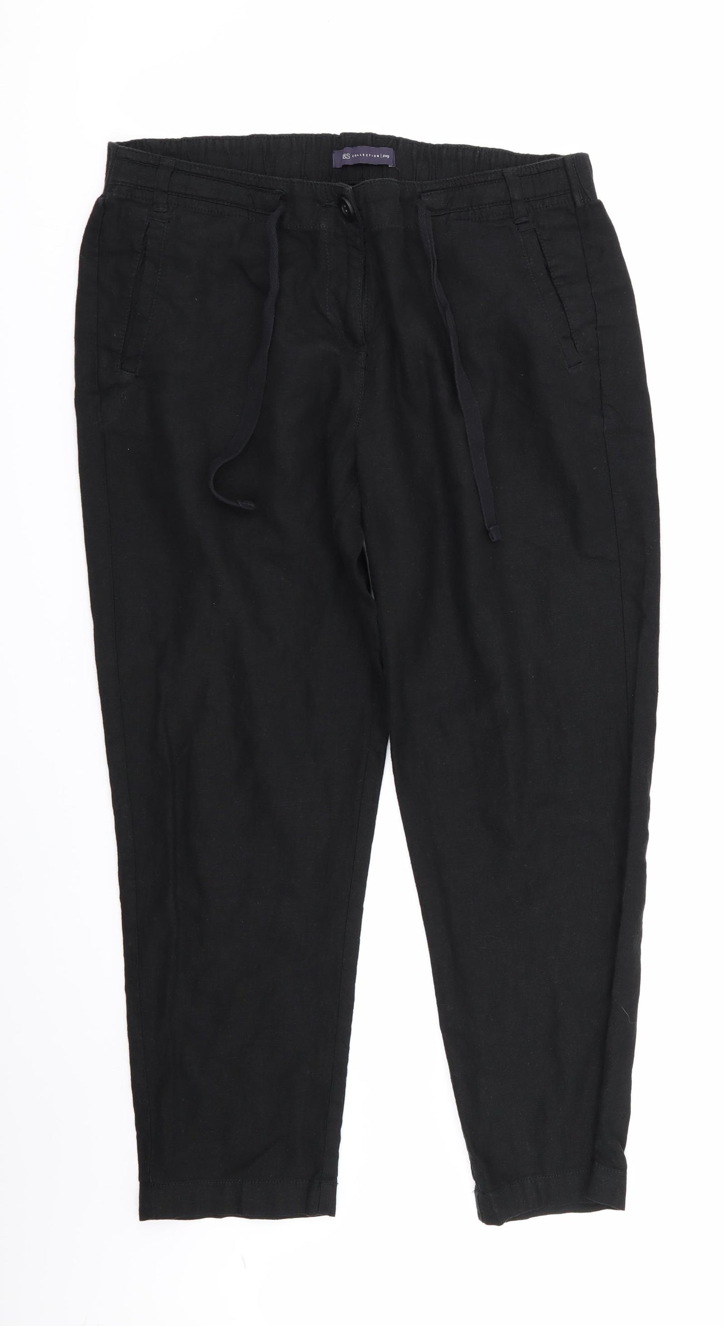 M&S Womens Black   Trousers  Size 30 in L27 in