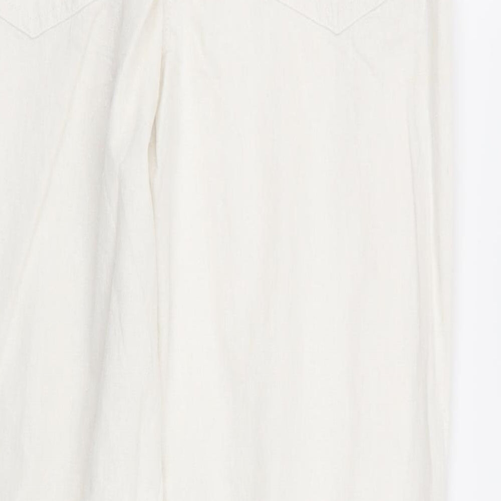 Papaya Womens White   Trousers  Size 14 L28 in