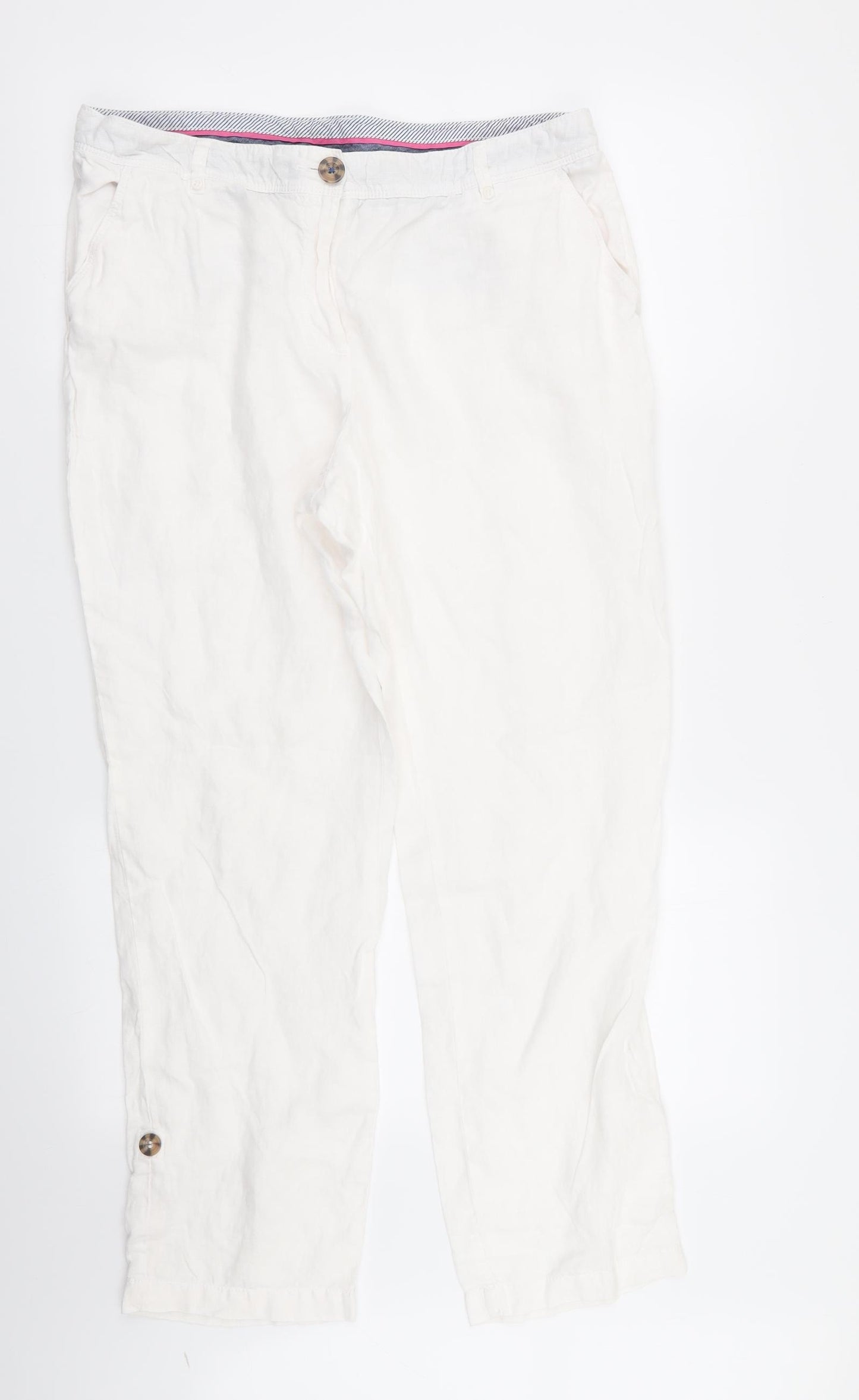 falmer Womens White   Trousers  Size 14 L31 in