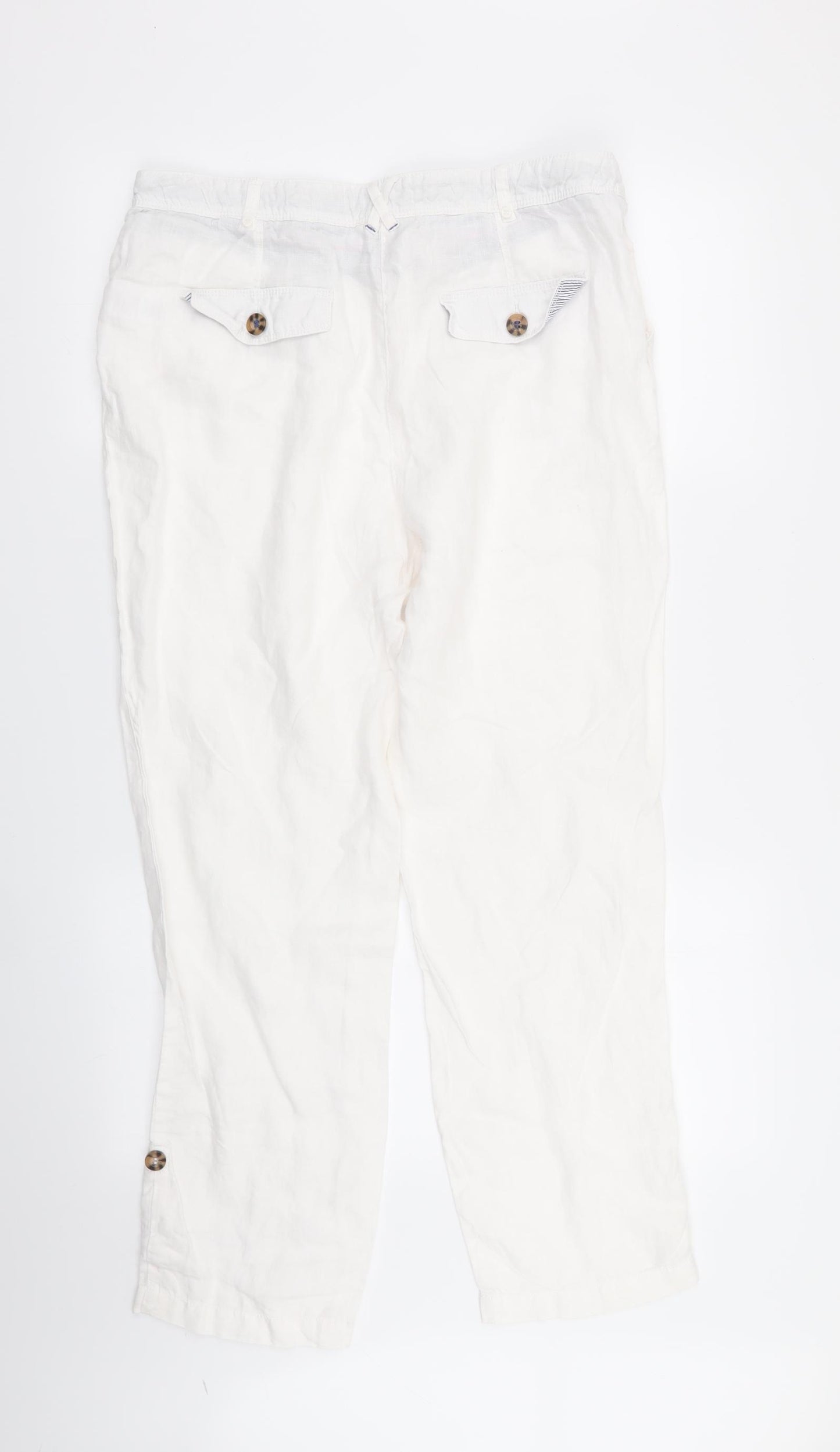 falmer Womens White   Trousers  Size 14 L31 in