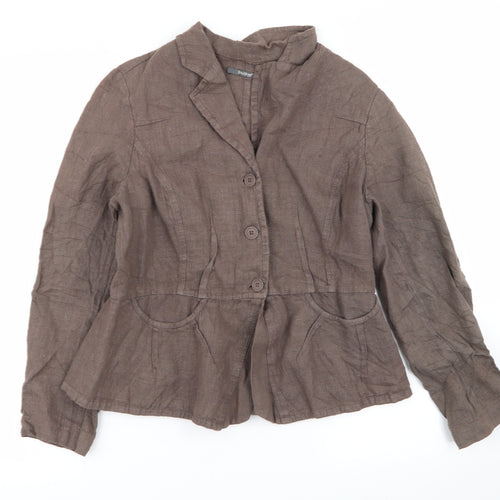 Preworn Womens Brown   Jacket Blazer Size L