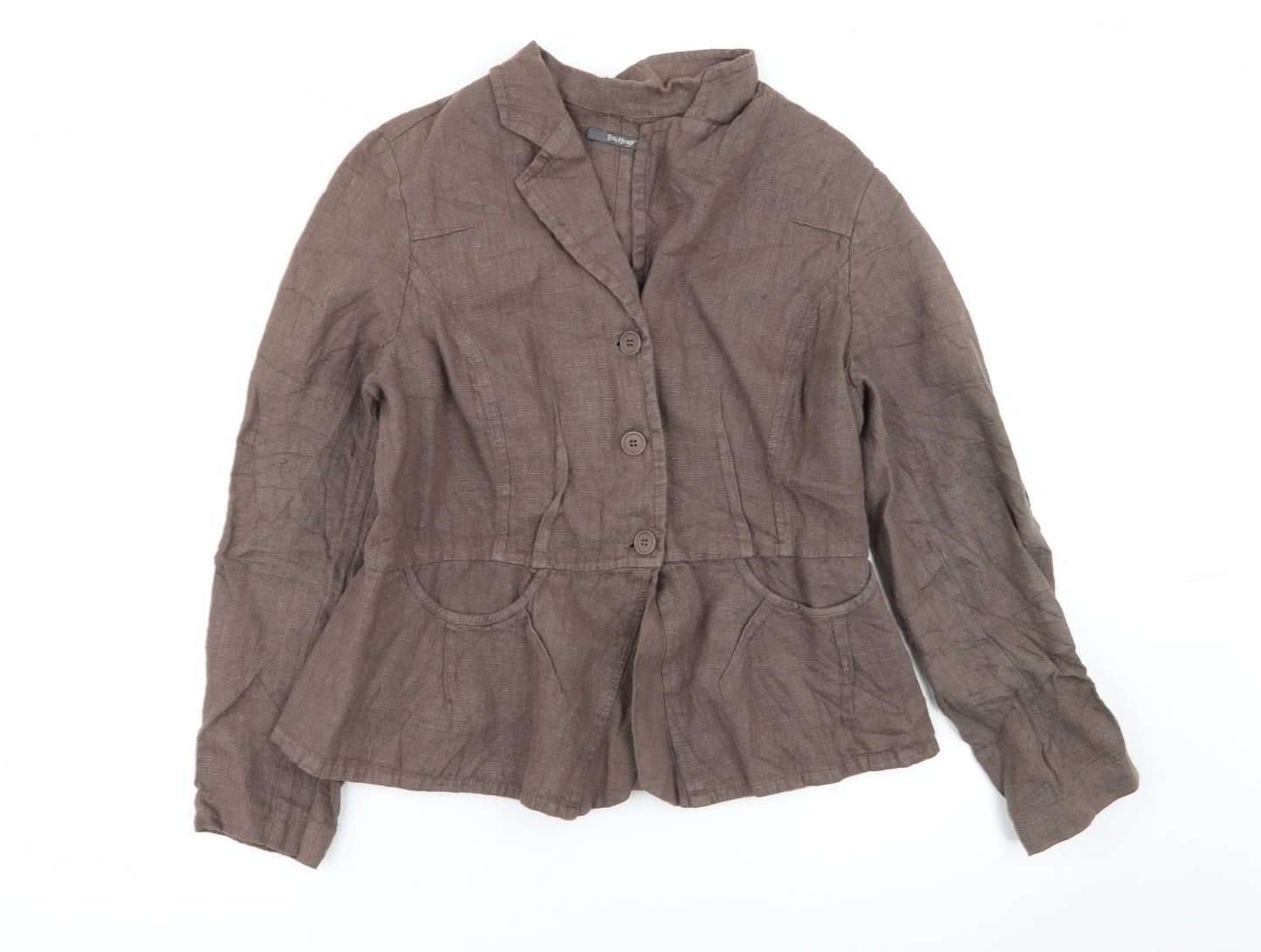 Preworn Womens Brown   Jacket Blazer Size L