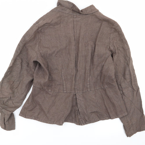 Preworn Womens Brown   Jacket Blazer Size L