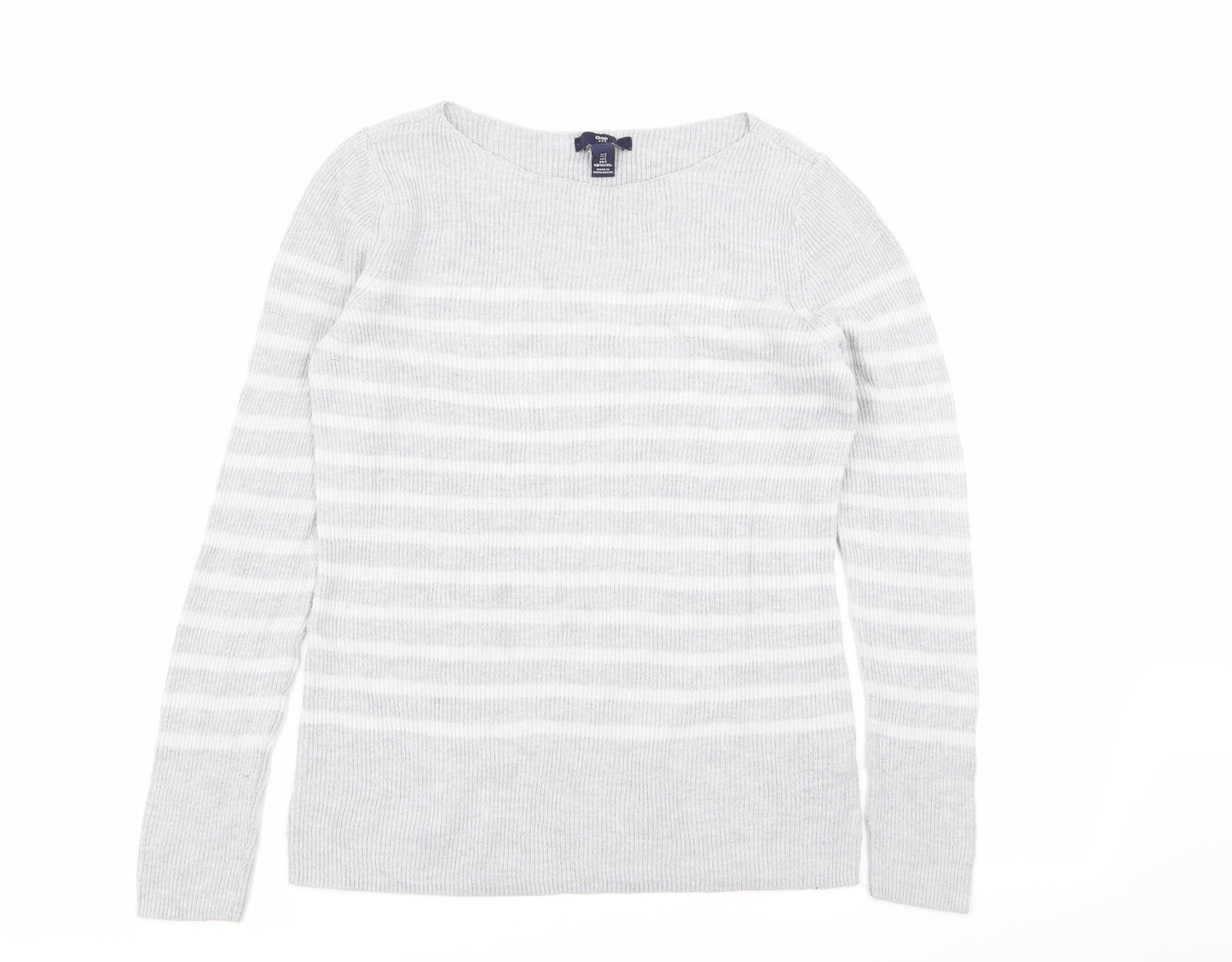 Gap Womens Grey Striped  Pullover Jumper Size S