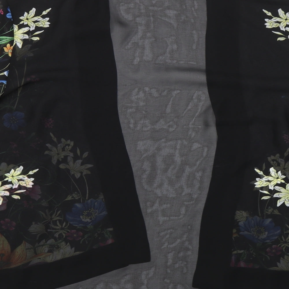 Kela loves london Womens Black Floral  Kimono T-Shirt Size L