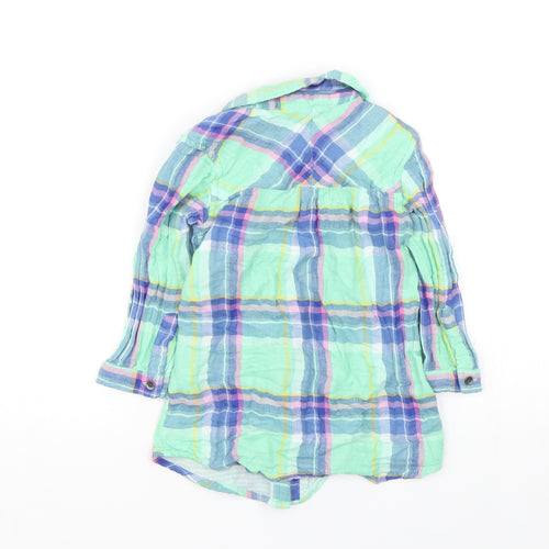 NEXT Girls Green Check  Basic Button-Up Size 12-18 Months
