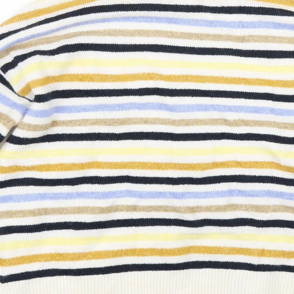 M&S Womens Beige Striped  Pullover Jumper Size S