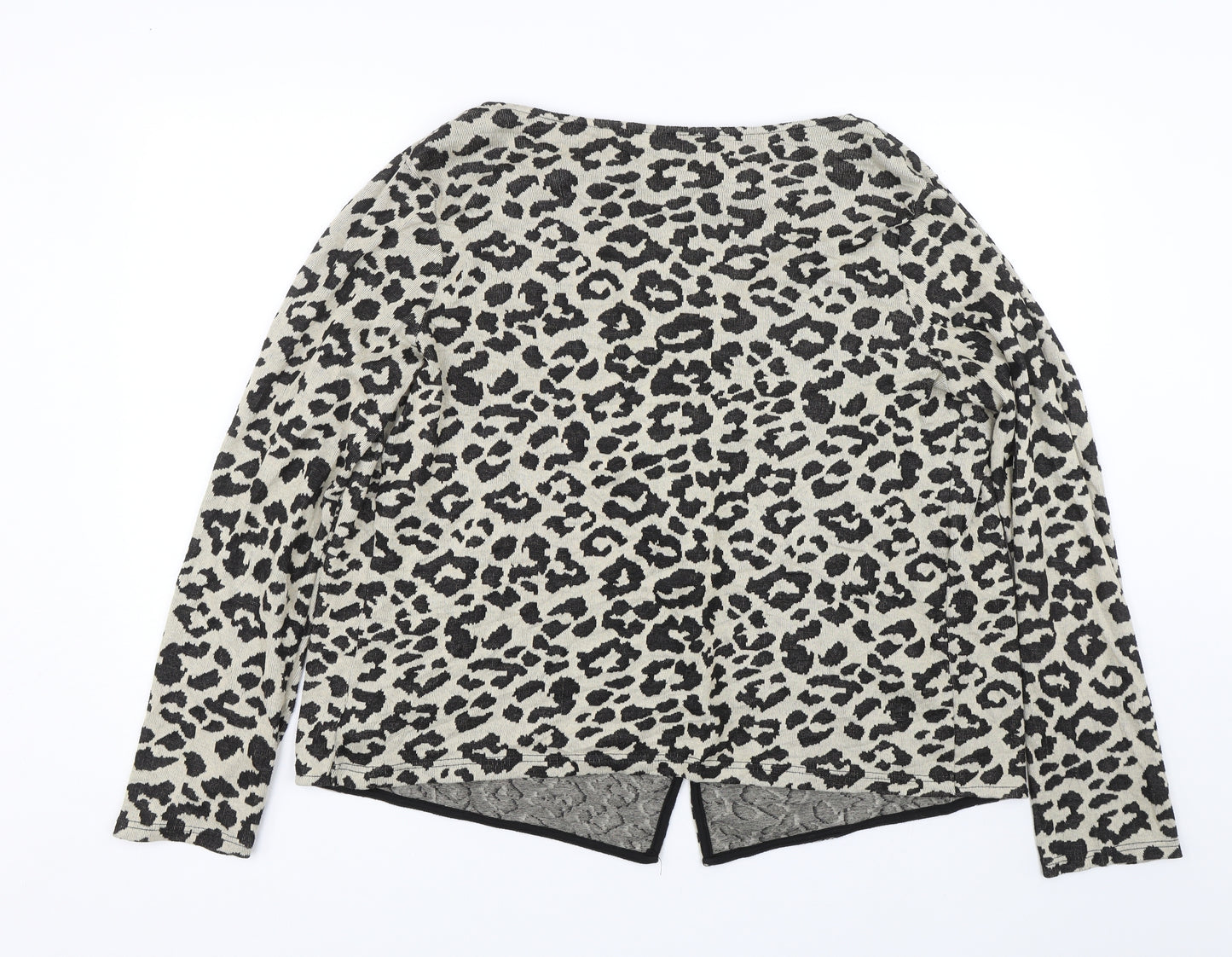 NEXT Womens Beige Animal Print  Cardigan Jumper Size 18