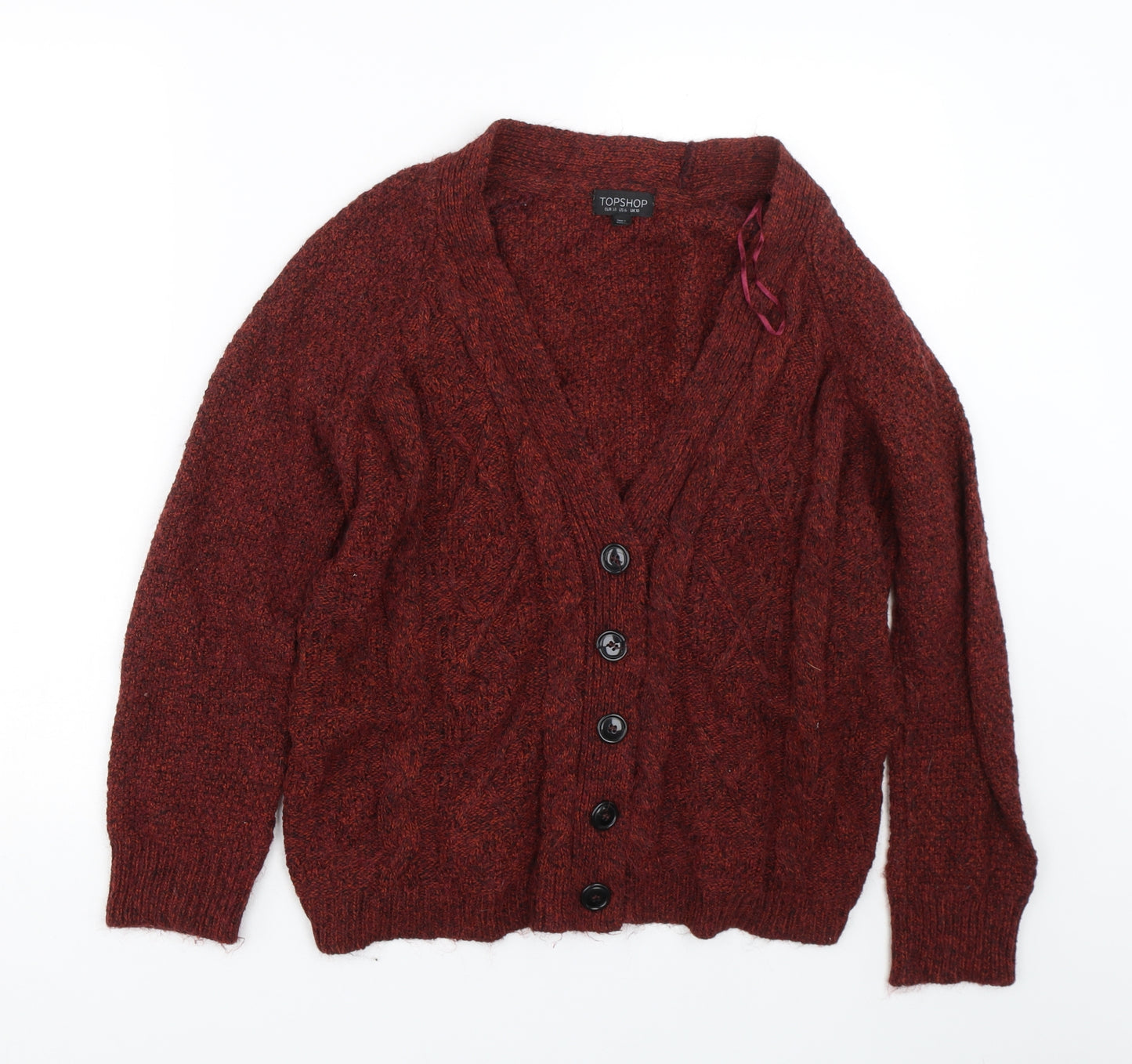 Topshop Womens Orange   Cardigan Jumper Size 10