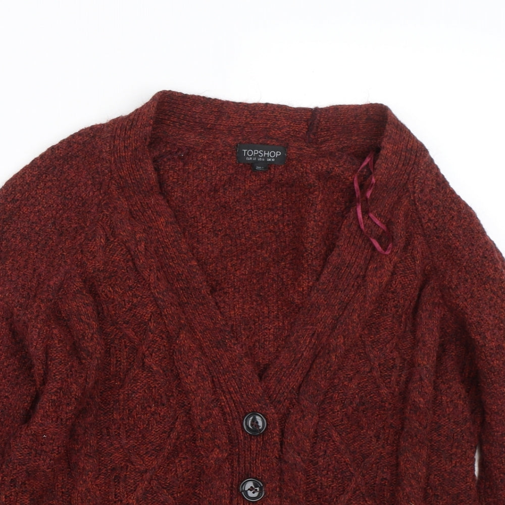 Topshop Womens Orange   Cardigan Jumper Size 10