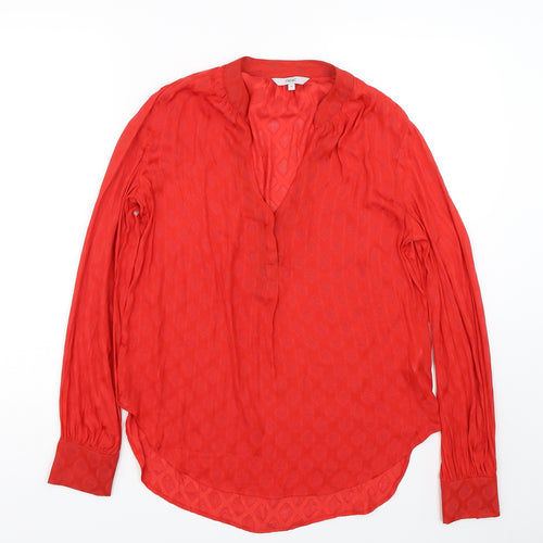 NEXT Womens Red   Basic Button-Up Size 10