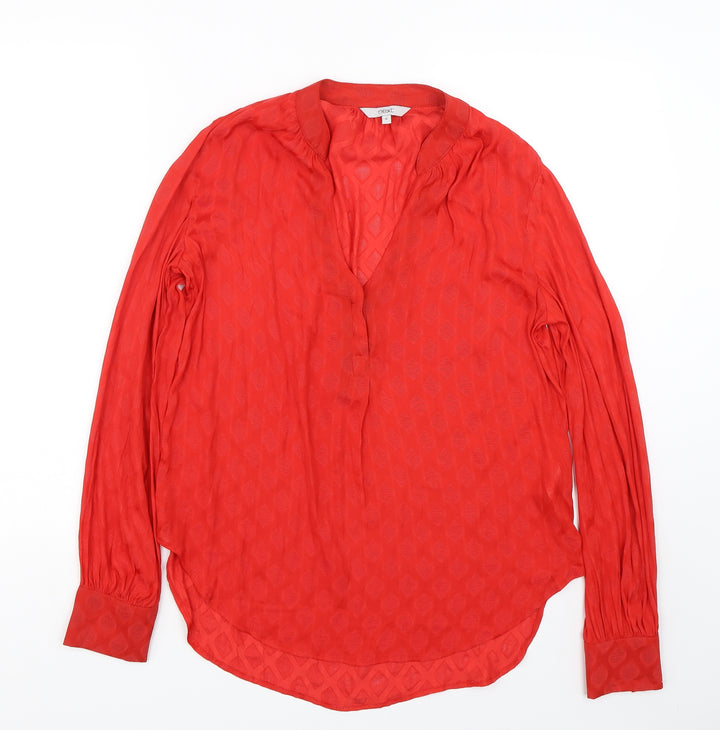 NEXT Womens Red   Basic Button-Up Size 10