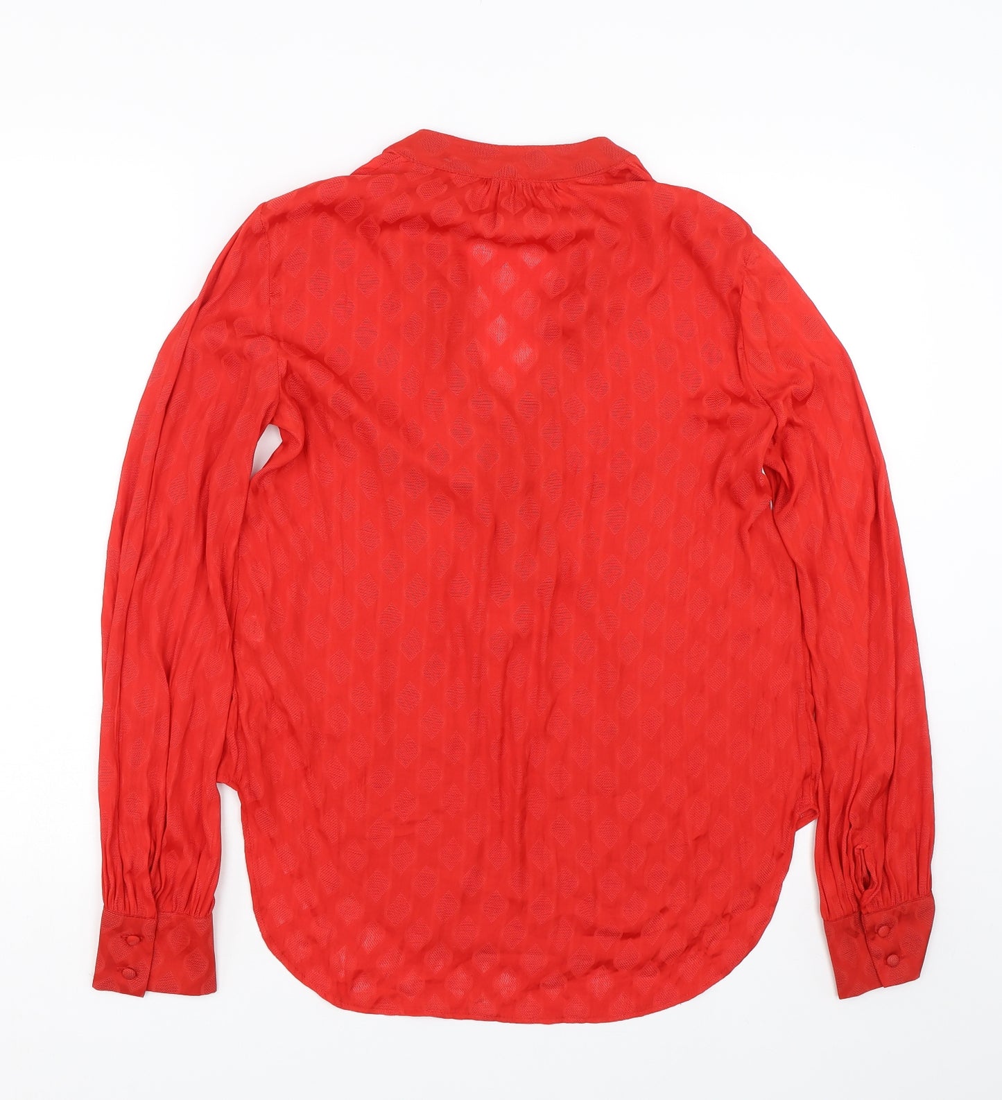 NEXT Womens Red   Basic Button-Up Size 10