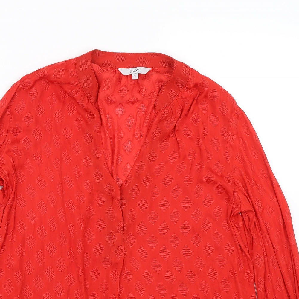 NEXT Womens Red   Basic Button-Up Size 10