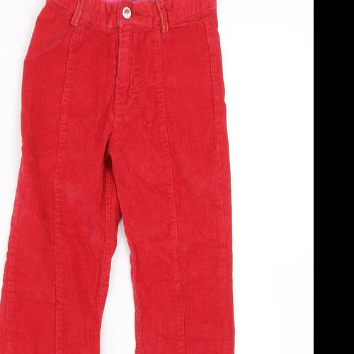 Little Bird Girls Red  Corduroy Capri Trousers Size 6-7 Years