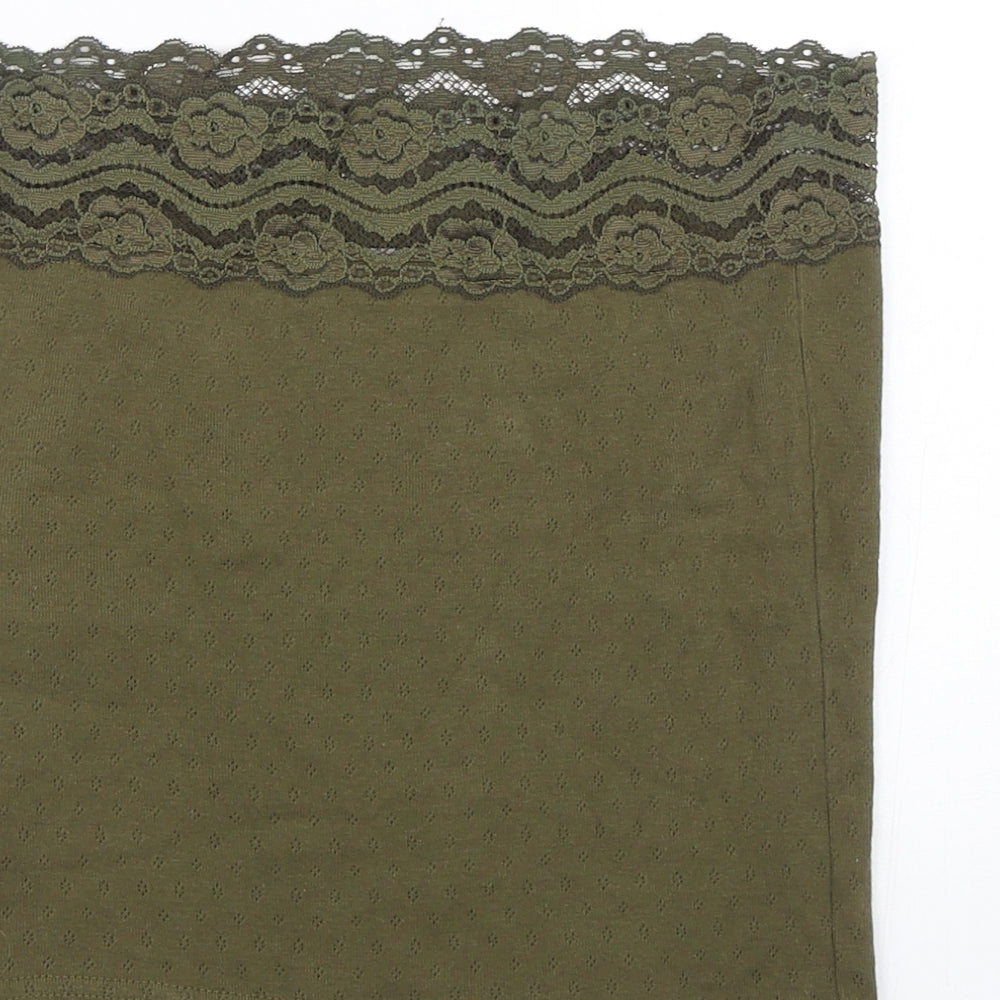 Joseph Womens Green Floral  Wrap T-Shirt Size M