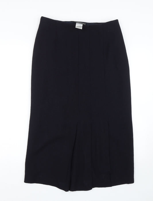 Front view of Alex & co women’s blue peasant skirt, size UK 12