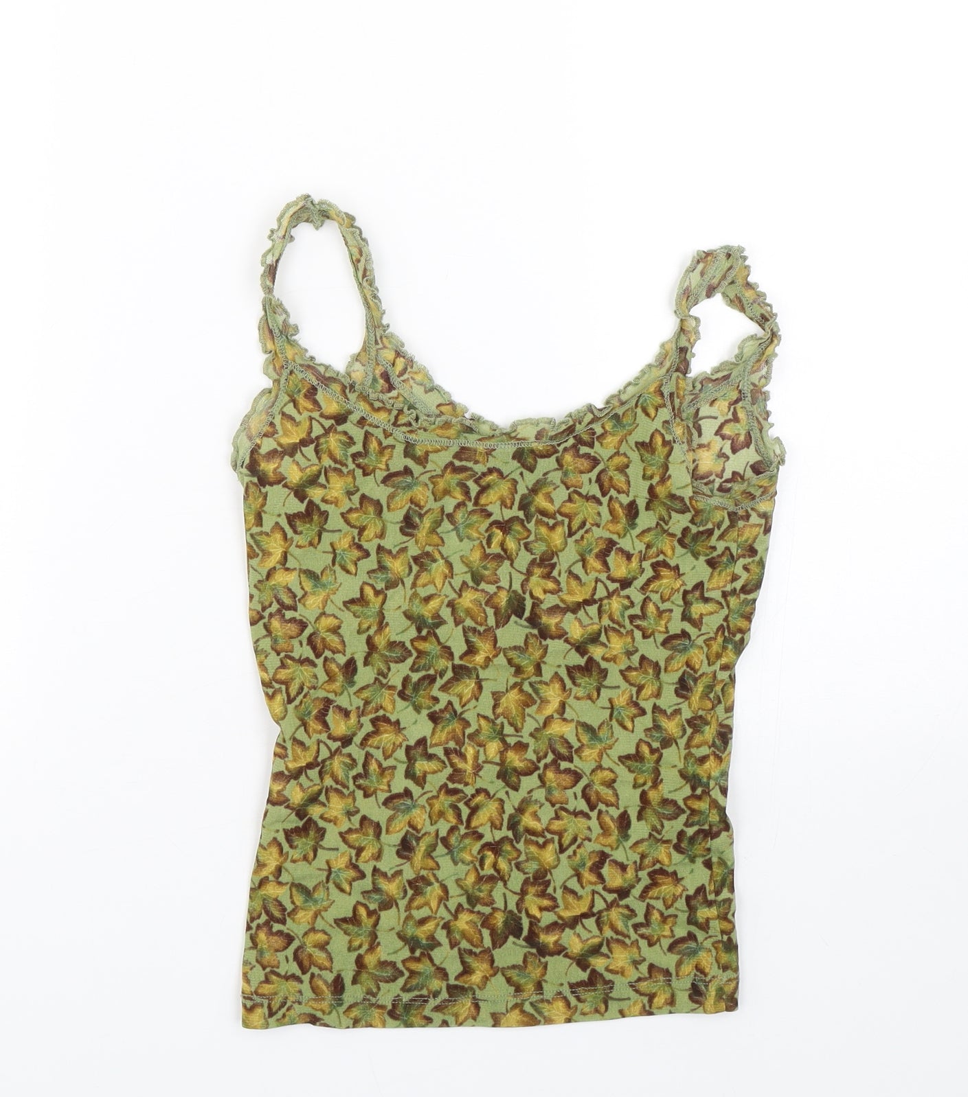 Kookai Womens Green Floral  Basic Tank Size 6