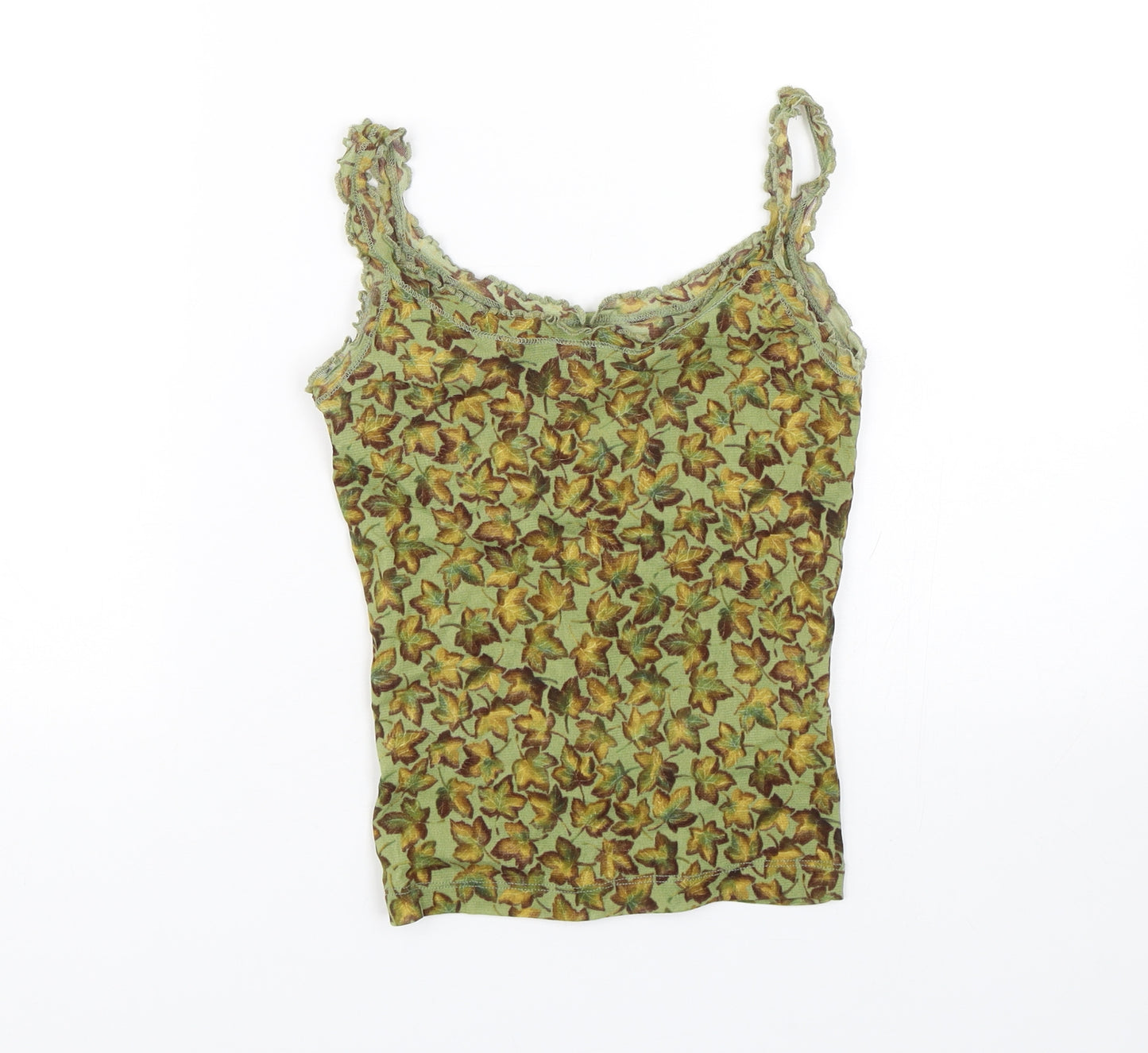 Kookai Womens Green Floral  Basic Tank Size 6