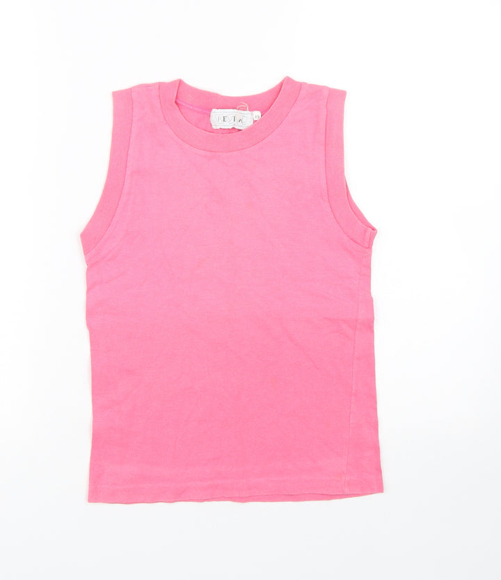 Revival Girls Pink   Basic Tank Size 8-9 Years
